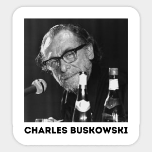 Charles Bukowski Photo Portrait Sticker